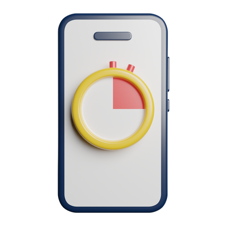 Mobile Timer  3D Icon