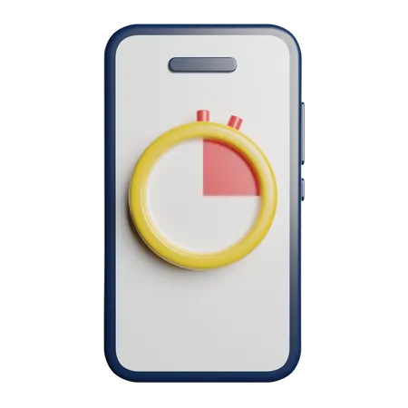 Mobile Timer  3D Icon
