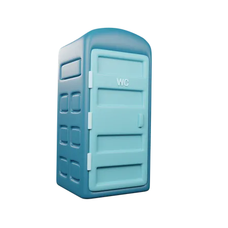 Mobile Toilet Or Portable Toilet 3D Icon