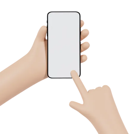 Mobile Touch Gesture 3D Illustration
