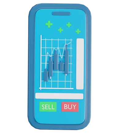 Mobile Trading  3D Icon