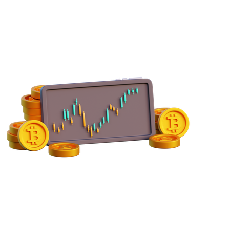 Mobile trading  3D Icon