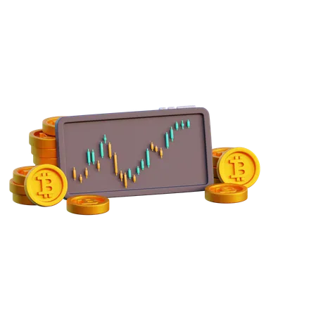 Mobile trading  3D Icon