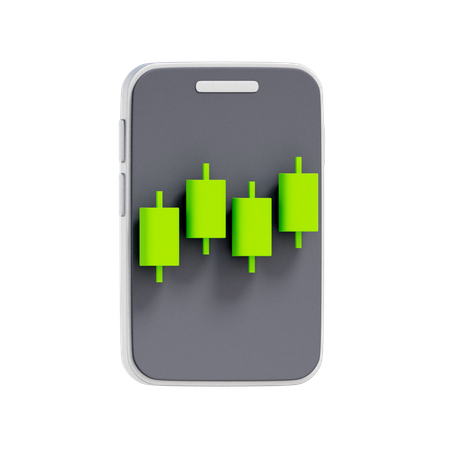 Trading mobile  3D Icon