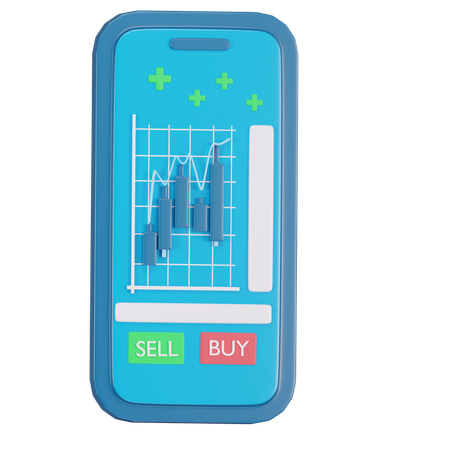 Mobile Trading  3D Icon