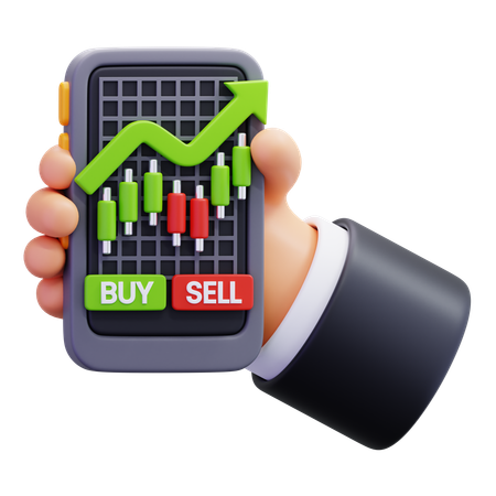 Mobile Trading  3D Icon