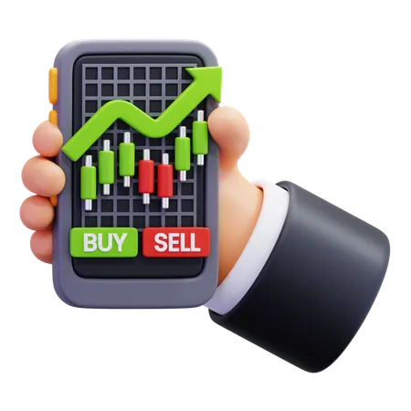 Mobile Trading  3D Icon