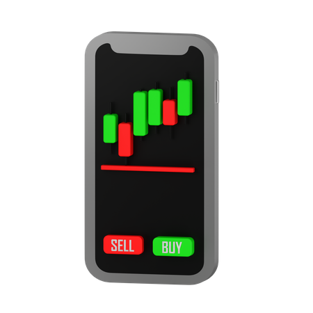 Mobile Trading  3D Icon