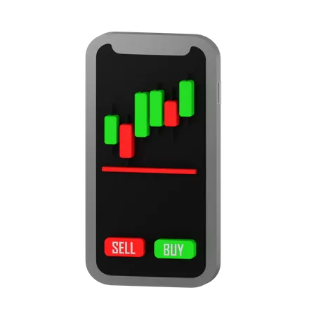 Mobile Trading  3D Icon