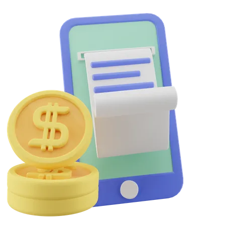 Mobile Transaction  3D Icon