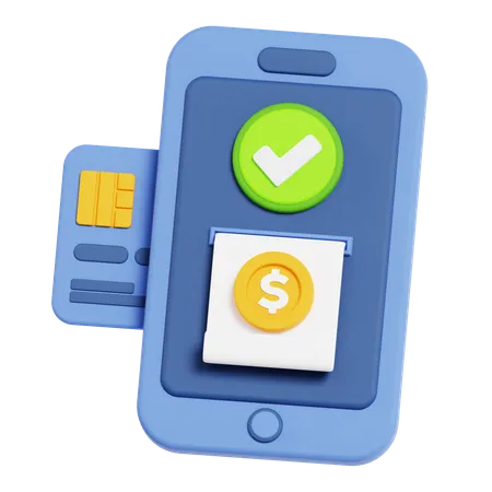 MOBILE TRANSACTION  3D Icon