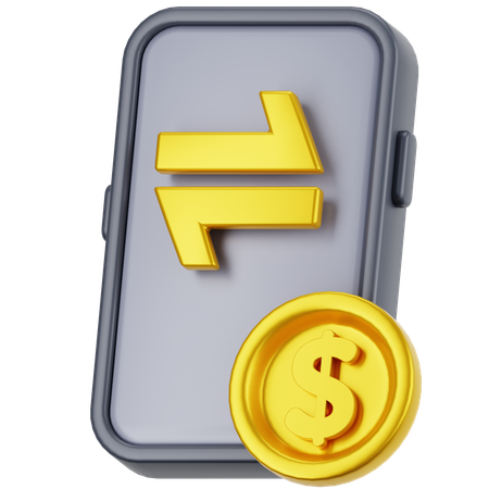 Mobile Transaction  3D Icon