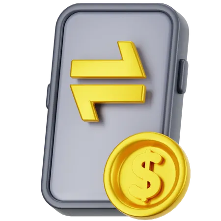 Mobile Transaction  3D Icon