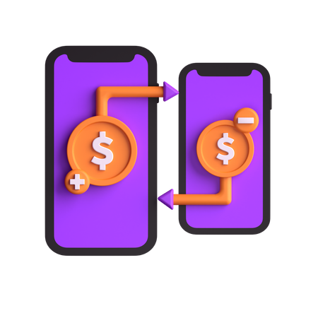 Mobile Transaction  3D Icon