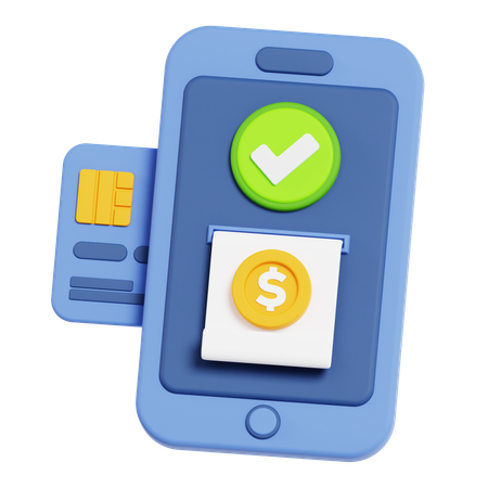 MOBILE TRANSACTION  3D Icon