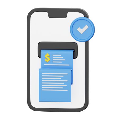 Mobile transaction  3D Icon