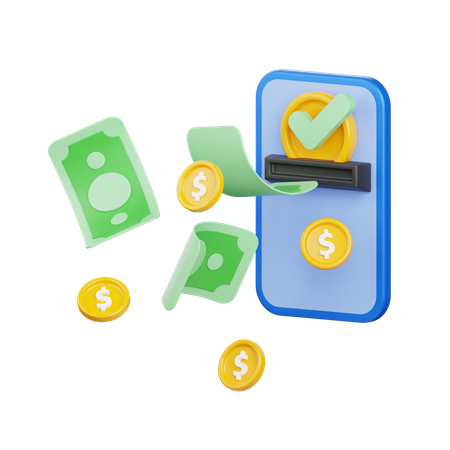 Mobile Transaction  3D Icon