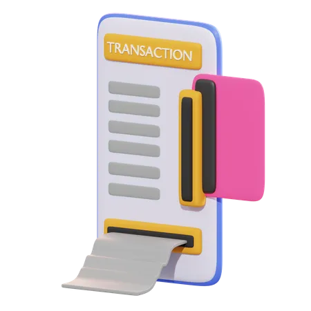 Mobile Transaction  3D Illustration