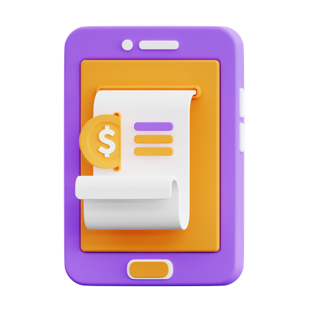 Mobile Transaction  3D Illustration