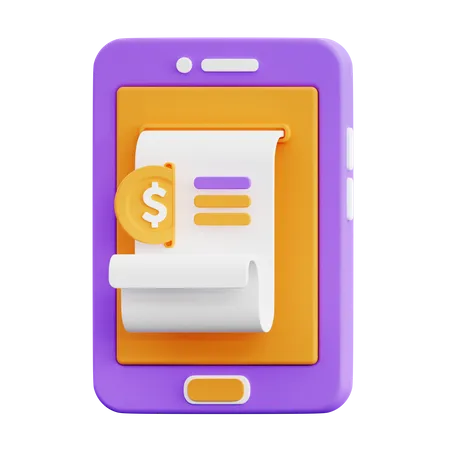 Mobile Transaction  3D Illustration