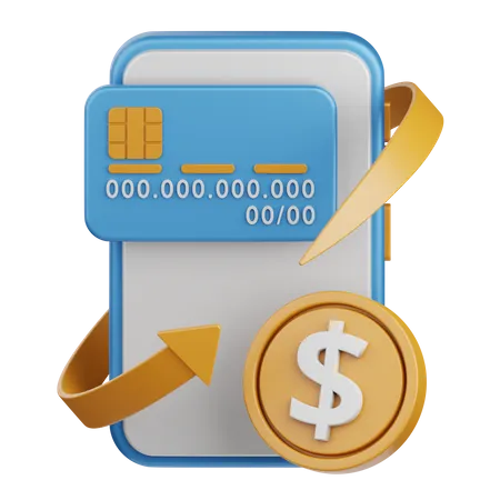 3 D Rendering Mobile Transaction Isolated Useful For Business Payment Money And Transaction Design 3D Icon