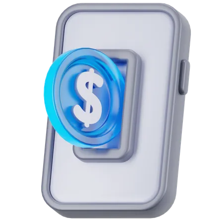 Mobile Transaktion  3D Icon