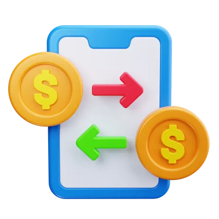 Mobile Transfer  3D Icon