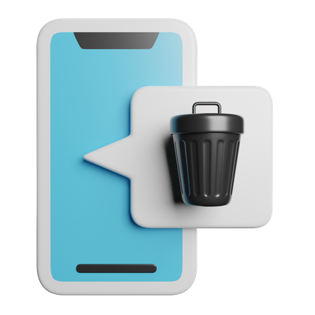 Mobile Trashbin  3D Icon
