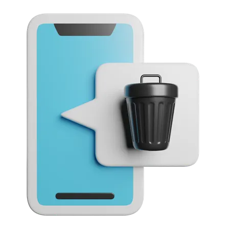 Mobile Trashbin  3D Icon