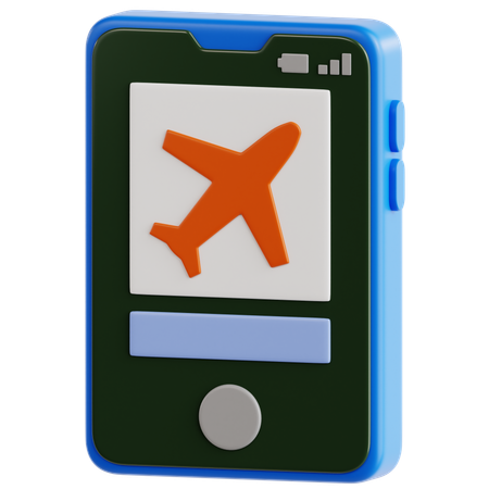 Mobile Travel App  3D Icon
