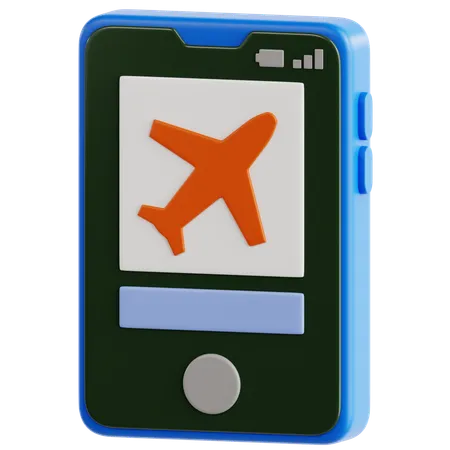 Mobile Travel App  3D Icon
