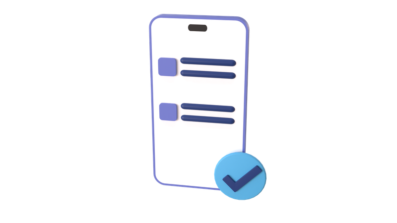 Mobile Überprüfung  3D Icon