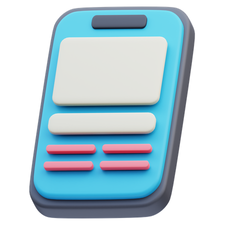 Mobile Ui  3D Icon