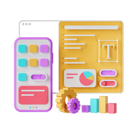 Mobile Ui  3D Illustration