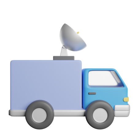 Mobile Unit Broadcasting  3D Icon