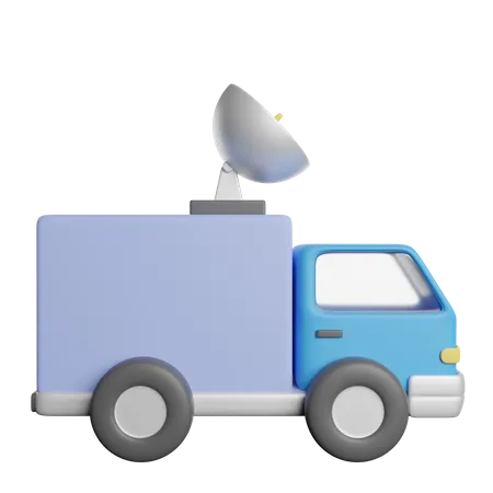 Mobile Unit Broadcasting  3D Icon