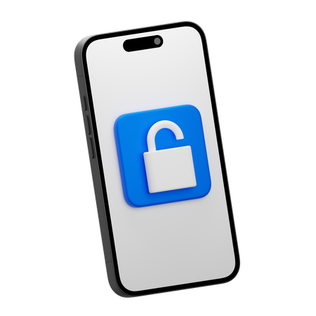 Mobile Unlock  3D Icon