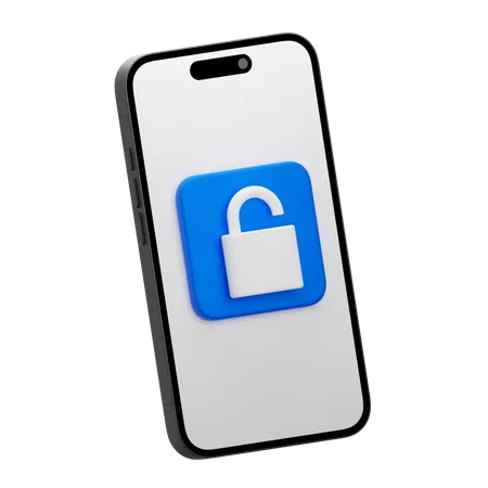 Mobile Unlock  3D Icon