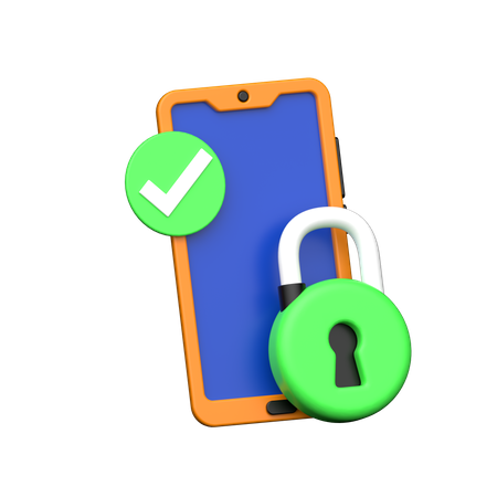 Mobile Unlock  3D Icon