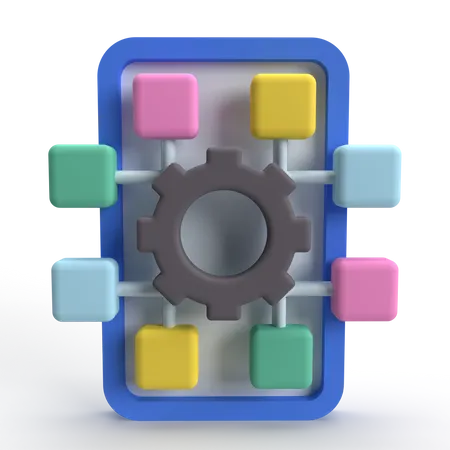 Mobile Update  3D Icon