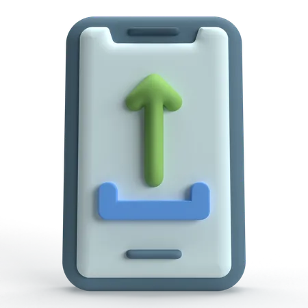 Mobile Upload  3D Icon