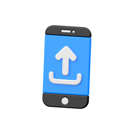 Mobile Upload  3D Icon