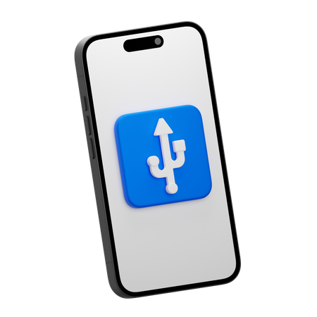 Mobile Usb  3D Icon