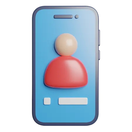 Mobile User  3D Icon