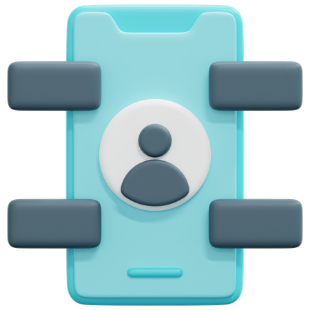 Mobile User  3D Icon