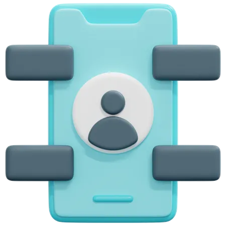 Mobile User  3D Icon