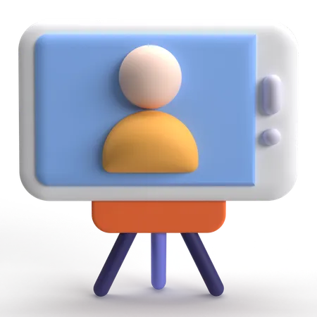 Mobile Video  3D Icon