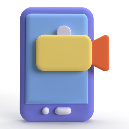 Mobile Video  3D Icon