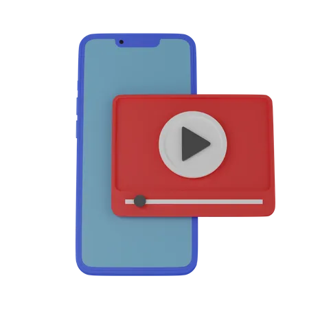 Mobile video  3D Icon