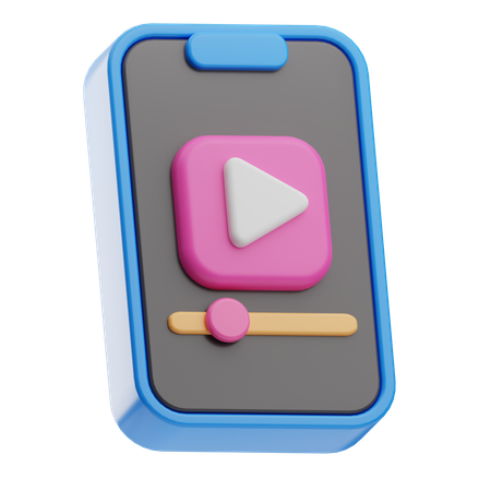 Mobile Video  3D Icon